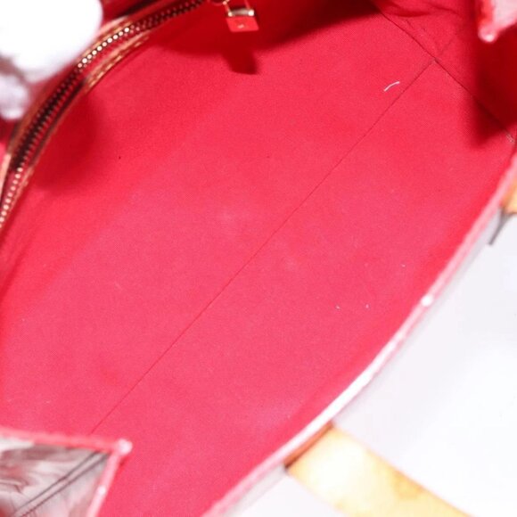 LOUIS VUITTON Monogram Vernis Reade PM Hand Bag Red Rouge M91088 LV Auth ep10876 - Picture 10 of 16